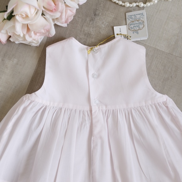 Pink Smocked Dress Feltman Brothers Embroidery Spring Summer NWT RARE DESIGN - Picture 3 of 4